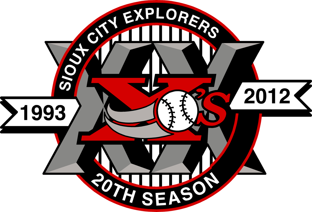 Sioux City Explorers 2012 Anniversary Logo iron on heat transfer